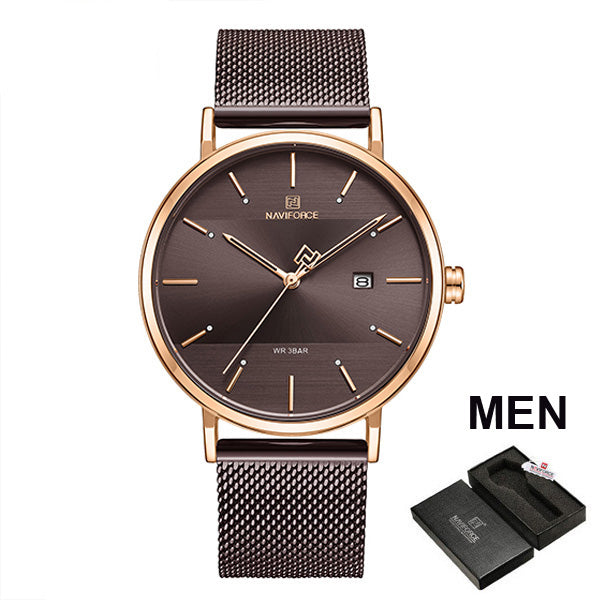 Luxury  Lover's Watches for Men and Women Simple Casual Quartz Wristwatch