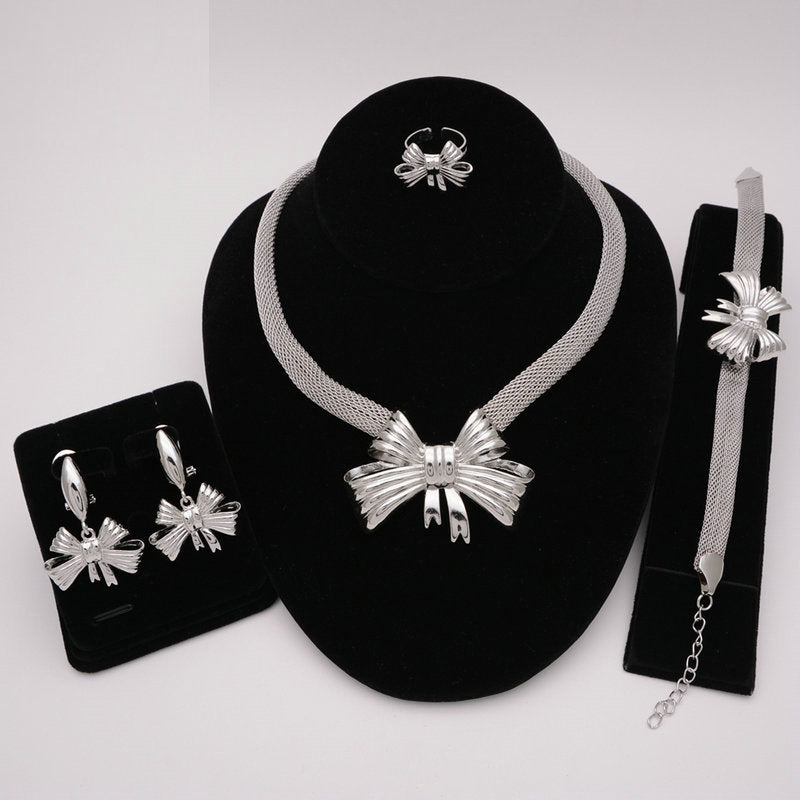 African Designer Necklace Ring Earring Wedding Accessories Sets