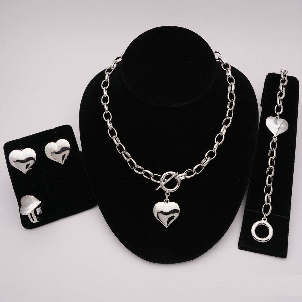African Designer Necklace Ring Earring Wedding Accessories Sets