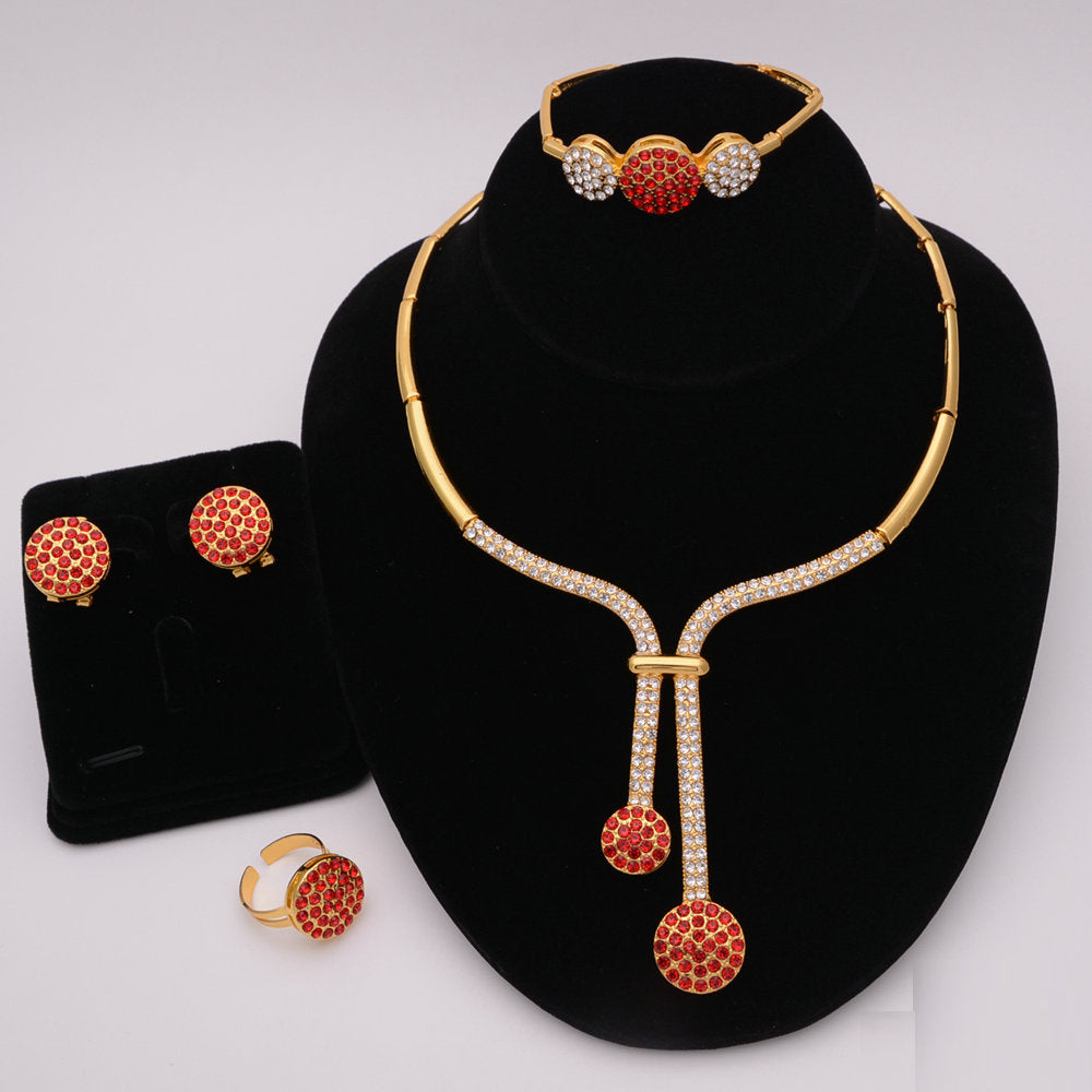 African Designer Necklace Ring Earring Wedding Accessories Sets