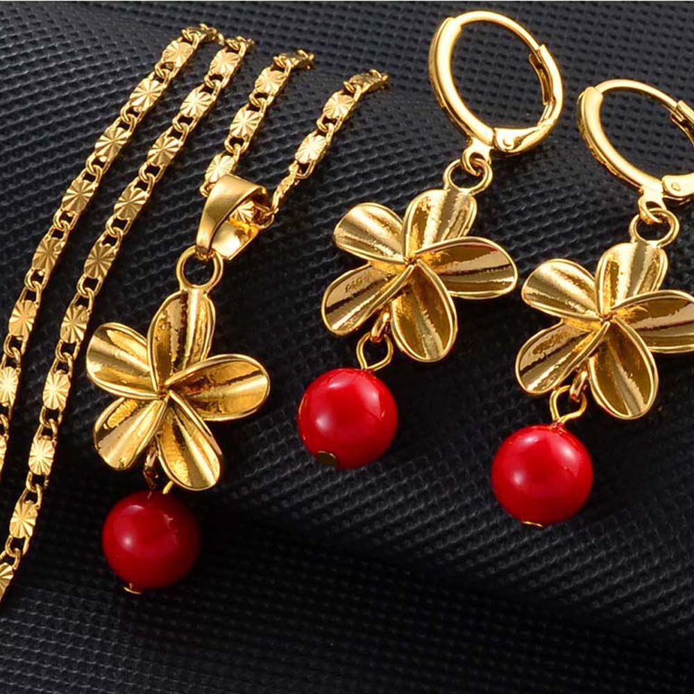 Hawaiian Flower Jewelry sets