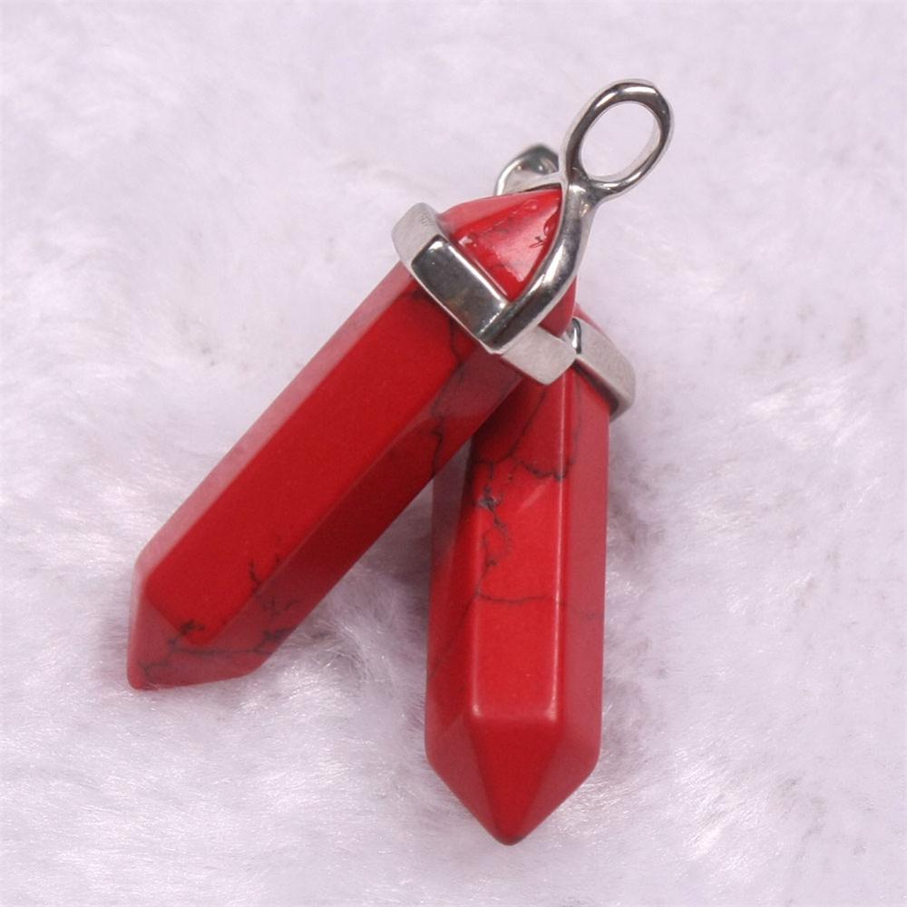 Mixed Pillar Bullet Charms Chakra Pendulum