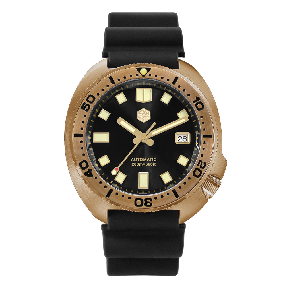 San Martin Abalone Bronze Diver  Luminous Mechanical Watch