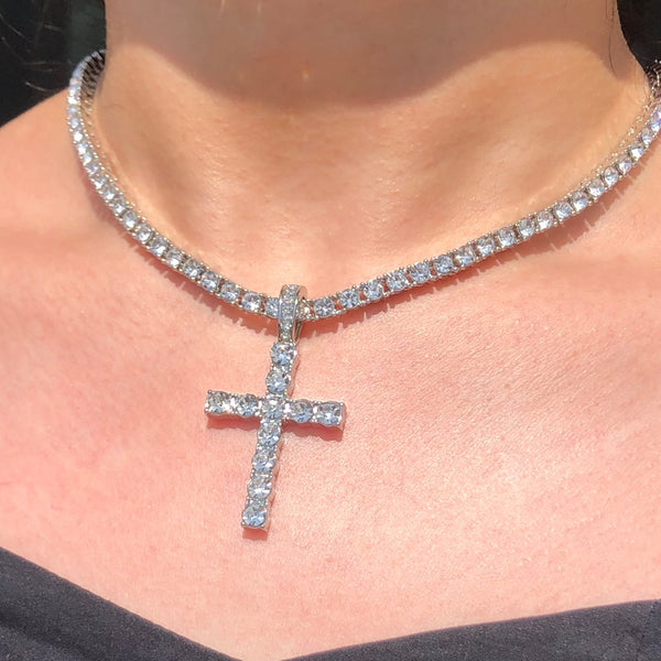 Fashion Cross Pendant Necklace for Women Men Vintage Chains