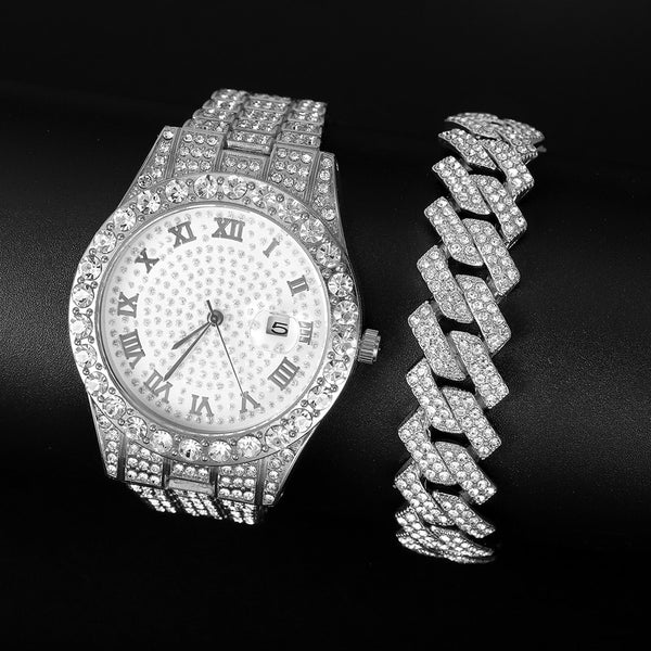 Diamond Watch for Mens Top Brand for Men Luxury Iced Out Gold Watch