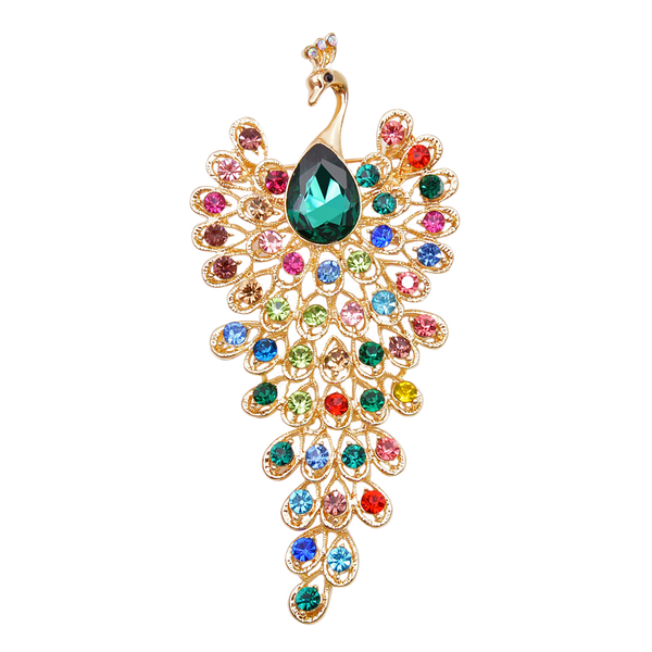 Rhinestone Peacock Brooches For Women