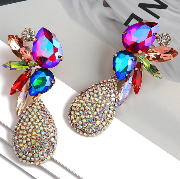 Pendientes elegantes con diseño geométrico de moda para mujer