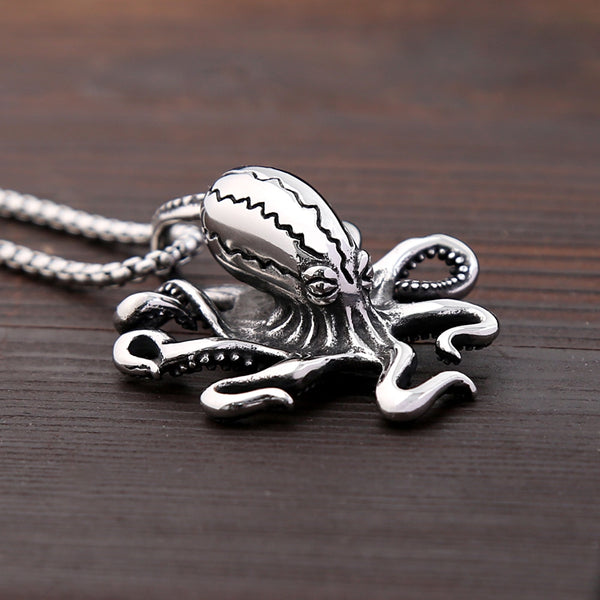 Collares con colgante de pulpo de alta calidad y estilo punk de moda