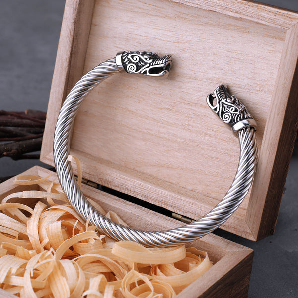 Pulseras de grifo vikingo vintage para hombre y mujer