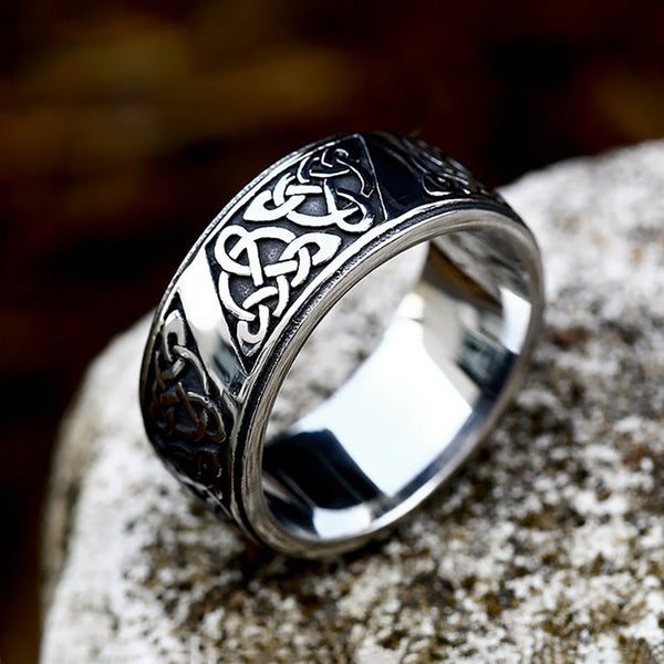 Anillos tótem con nudo celta vintage para hombres y mujeres