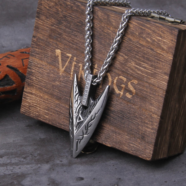 Collar vikingo Gungnir de lanza de Odín para hombre