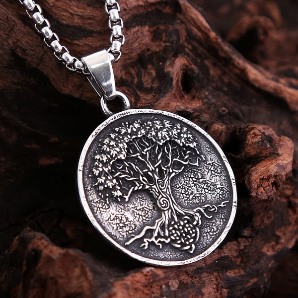 Nuevo collar vintage con colgante del árbol de la vida vikingo nórdico para hombres y mujeres