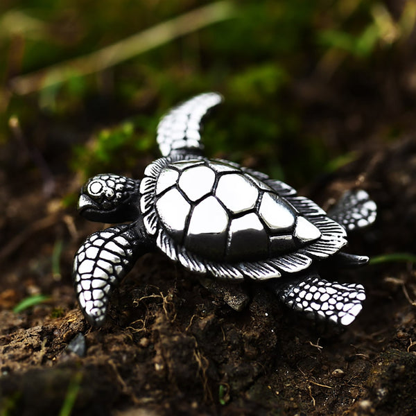 Collares con colgante de tortuga marina 3D vintage de diseño especial para hombres y mujeres