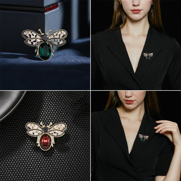 Copper Micro Inlaid Cubic Zirconia Little Bee Women