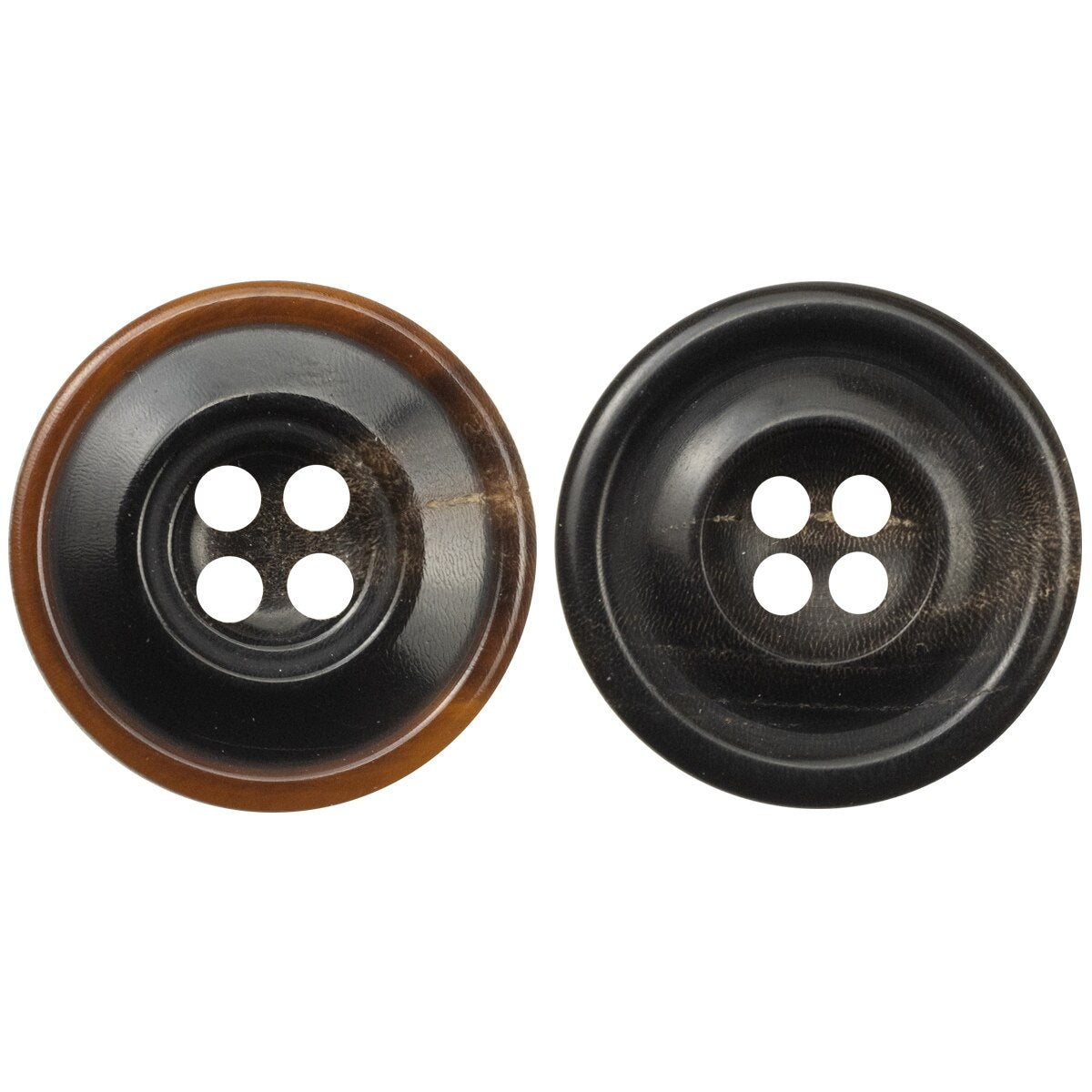 Oxford Black and Brown Genuine Horn Buttons