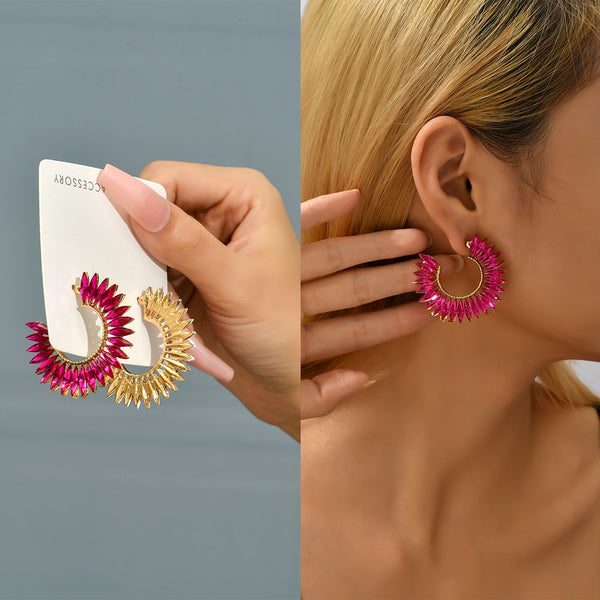 Pendientes de aro grandes de moda para mujer