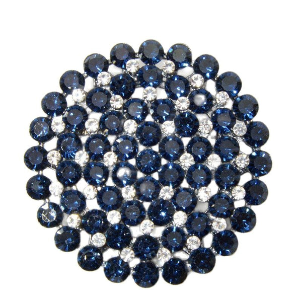 4 Colors Choose Rhinestone Large Round Flower Brooches for Women