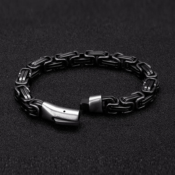 Vintage Black Stainless Steel Men Bracelet Jewelry Chain