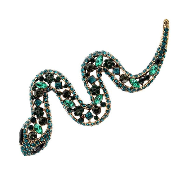 Rhinestone Large Snake Brooches For Women