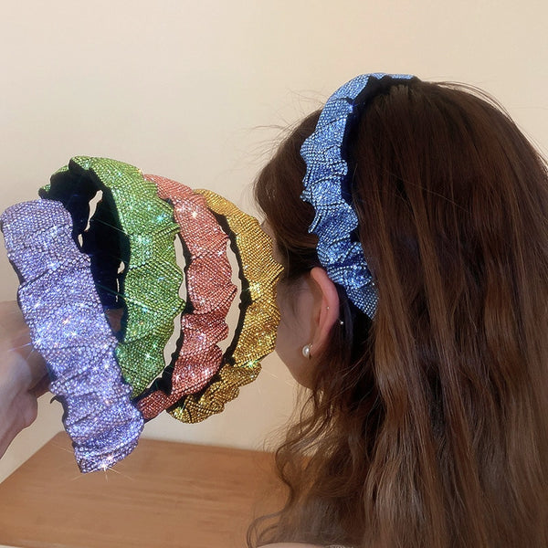Diademas con diamantes de imitación morados, azules, verdes y morados para mujer