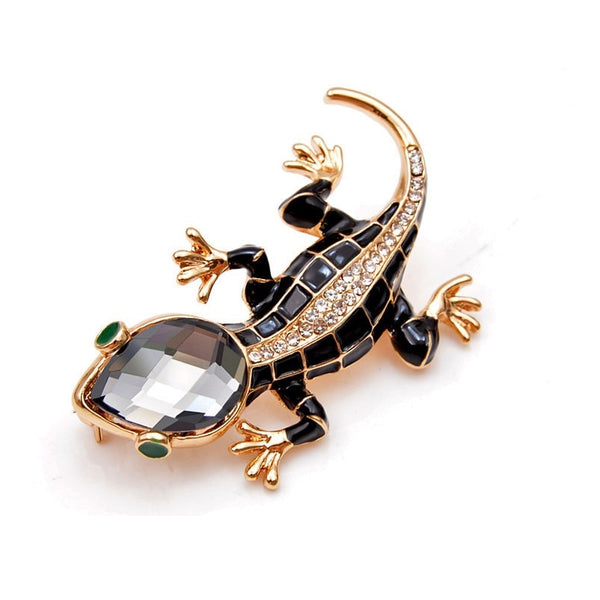 Crystal Lizard Brooches for Women Cute