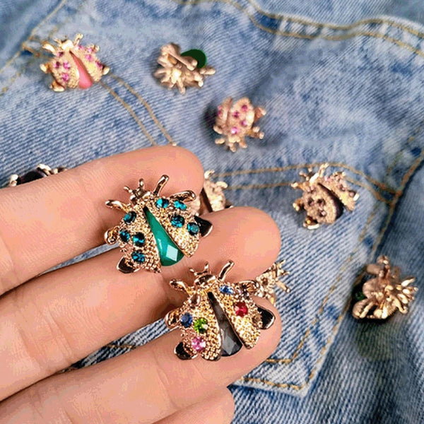 Exquisite fashion insect brooch series female cute little ladybug little bee brooch