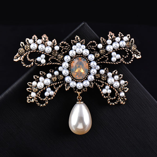 Unique Luxury Solid Bow Knot Brooches For Women