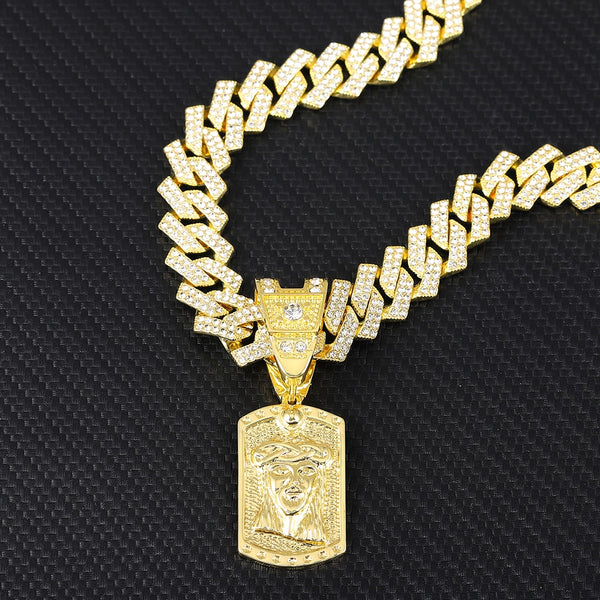 Collar de joyería popular de rapero de hip hop para hombre
