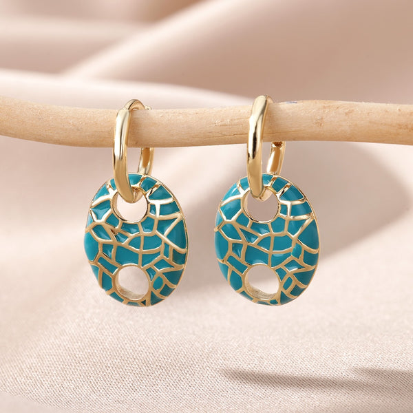 Colorful Dripping Pig Nose Earrings For Women