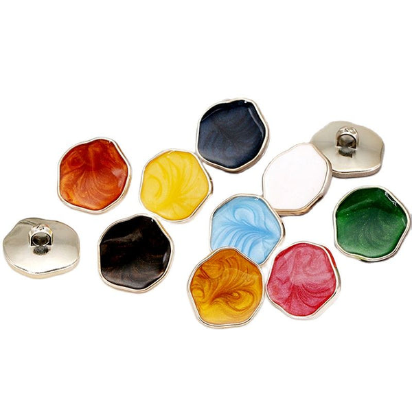 10 botones de plástico galvanizado de 21 mm para abrigo de lana de mujer, cortavientos, suéter de alta calidad.