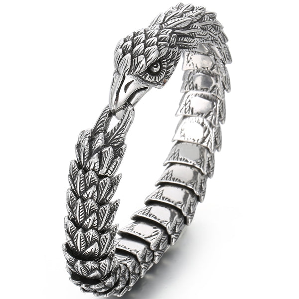 Pulsera gótica con pico de águila para hombre