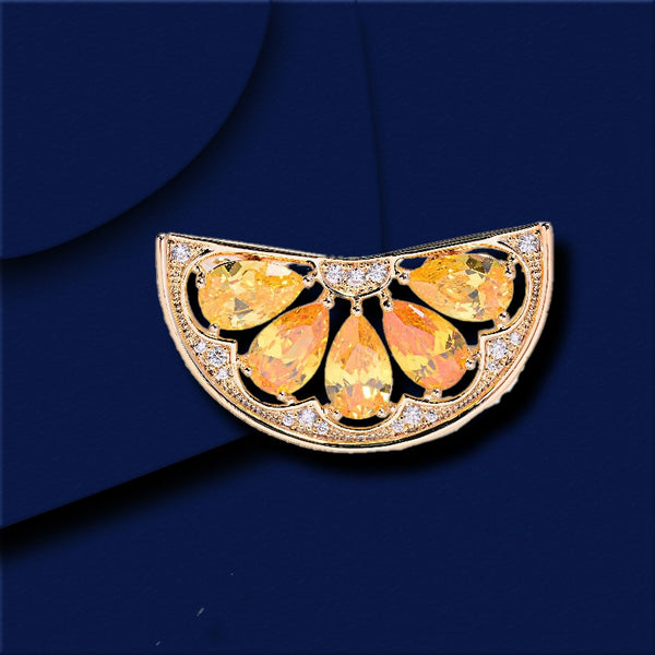 New Style Lemon Brooch Fashion Elegant Fruit Lovely Clothing Pin Personality Creative Accessories