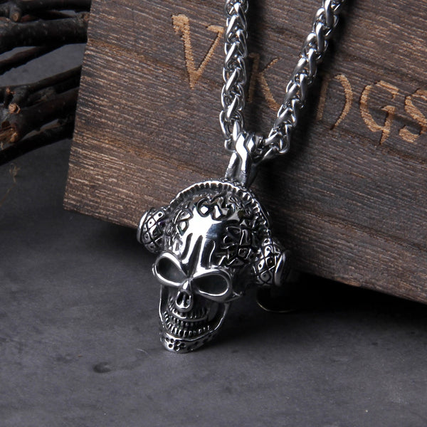 Collar con colgante de esqueleto vintage que nunca se desvanece, gargantilla gótica de metal con calavera y cadena de cuervo