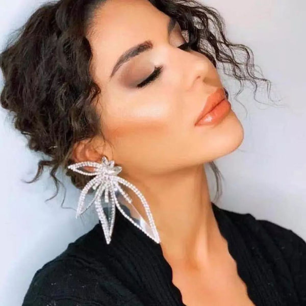Pendientes colgantes grandes y exagerados de moda para mujer
