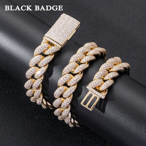 16 Inch-24 inch Men 20mm Heavy Iced Out Zircon Miami Cuban Link Necklace