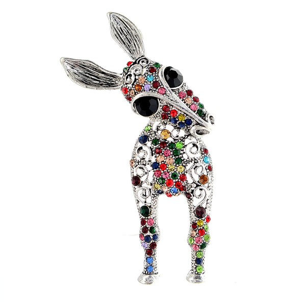 Broches de burro con diamantes de imitación de 2 colores a elegir para mujer y hombre