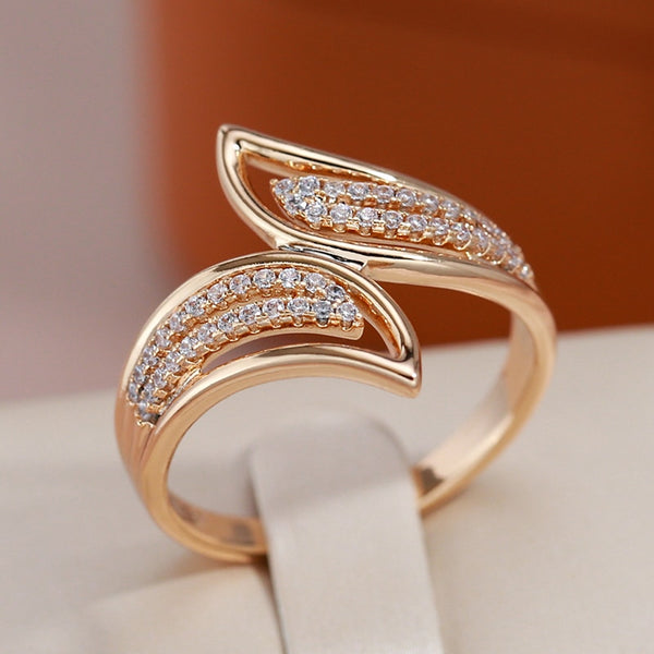 Anillos de circonita doble con diseño de cruz de personalidad