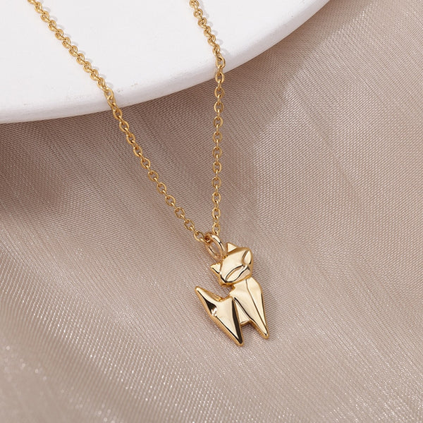 Collares colgantes de zorro vintage para mujer