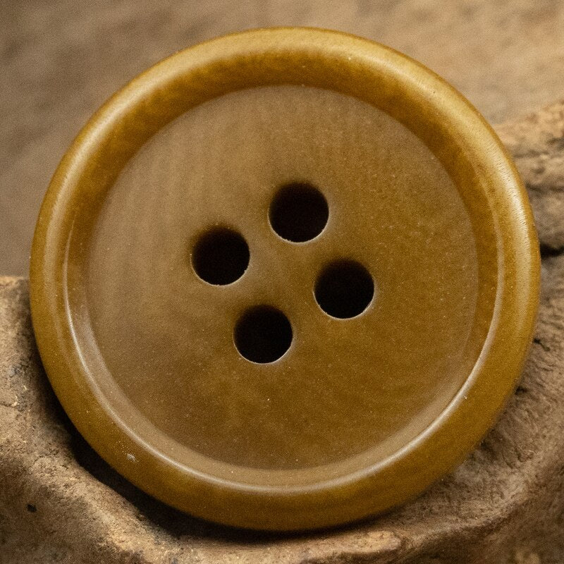 5pcs/lot Khaki Casual Buttons  4 Hole Round Natural Buttons