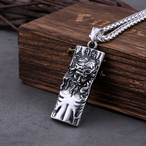 Collar religioso vintage de Jesús para hombres, amuleto colgante para creyentes cristianos.