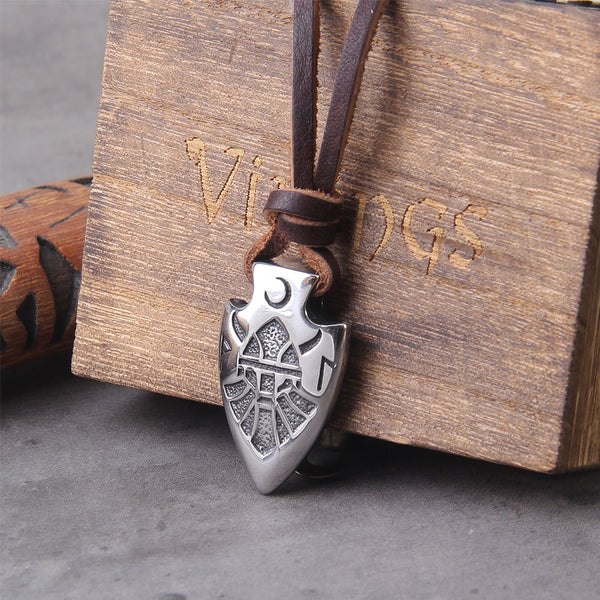 Collar con punta de lanza vikinga y punta de flecha de runa de Odín para hombre, regalo nórdico