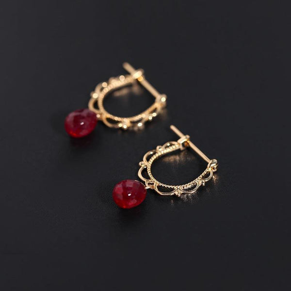 New original design drop-shaped cut face craft earrings