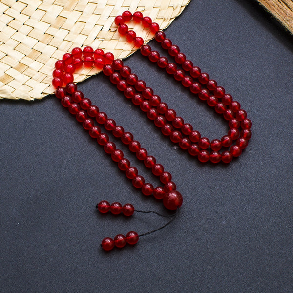 6mm Red Onyx Beaded Elastic Rope Necklace Bracelet
