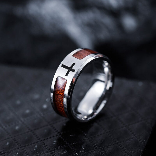Anillos vintage para hombre, anillo de acero inoxidable para hombre.
