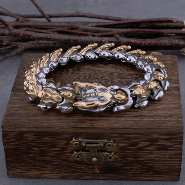 Pulsera de quilla retro de alta gama de vikingos nórdicos para hombre