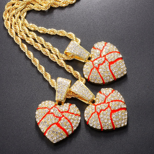 Fashion Broken Heart Pendant Necklaces Women Men