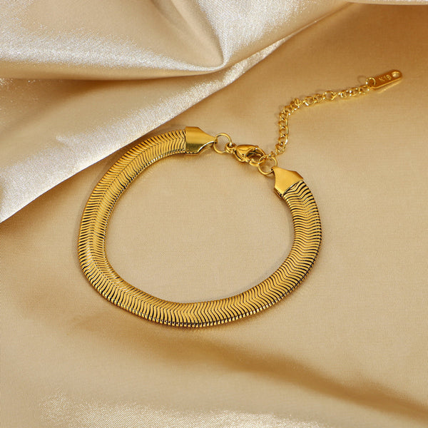 Pulsera de cadena de serpiente de acero inoxidable de 6 mm de grosor para hombres y mujeres