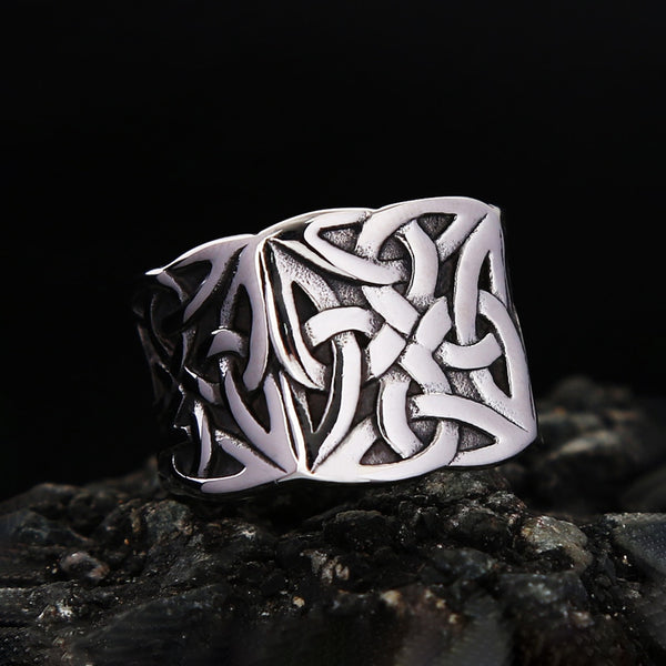Anillos de nudo celta vikingo nórdico vintage de moda para hombres y mujeres