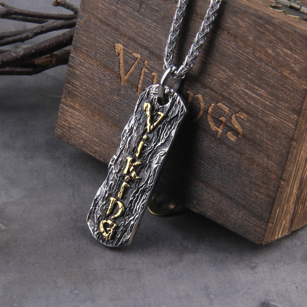 Collar con colgante vikingo de acero inoxidable que nunca se decolora
