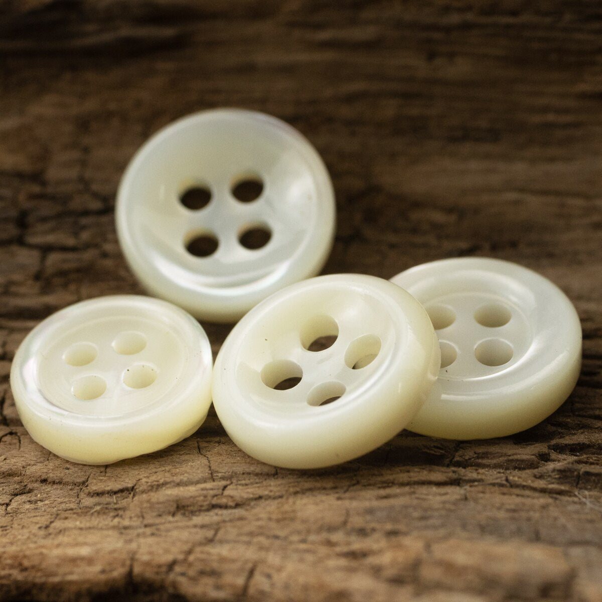 5pcs 2.65mm Thickness Trocas Shell Button in 4 Styles Natural Material Buttons